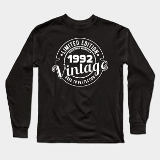 1992 VINTAGE - 29Th BIRTHDAY GIFT Long Sleeve T-Shirt
